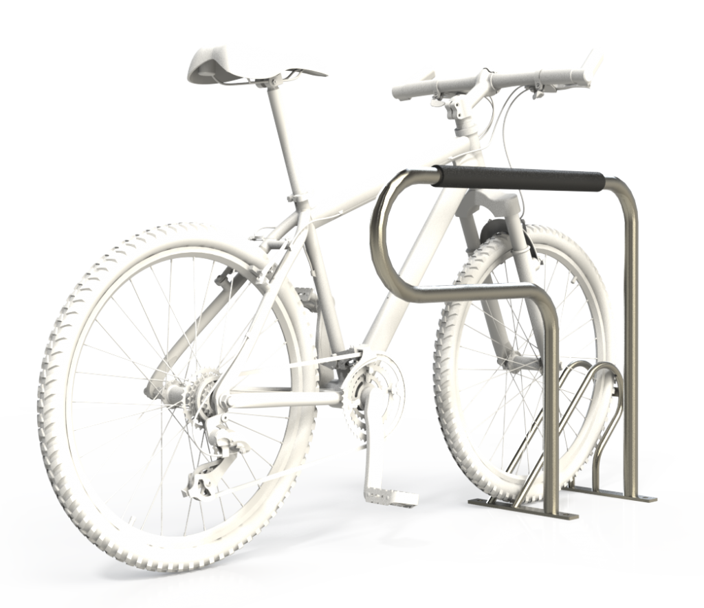 Compact vandal resistant fully welded bicycle rack