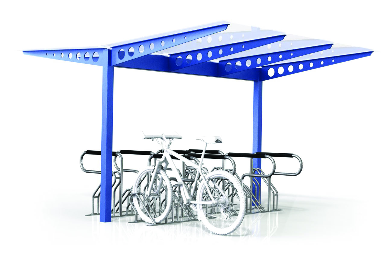 Double Sided Access 16 Bike Shelter - Type 1